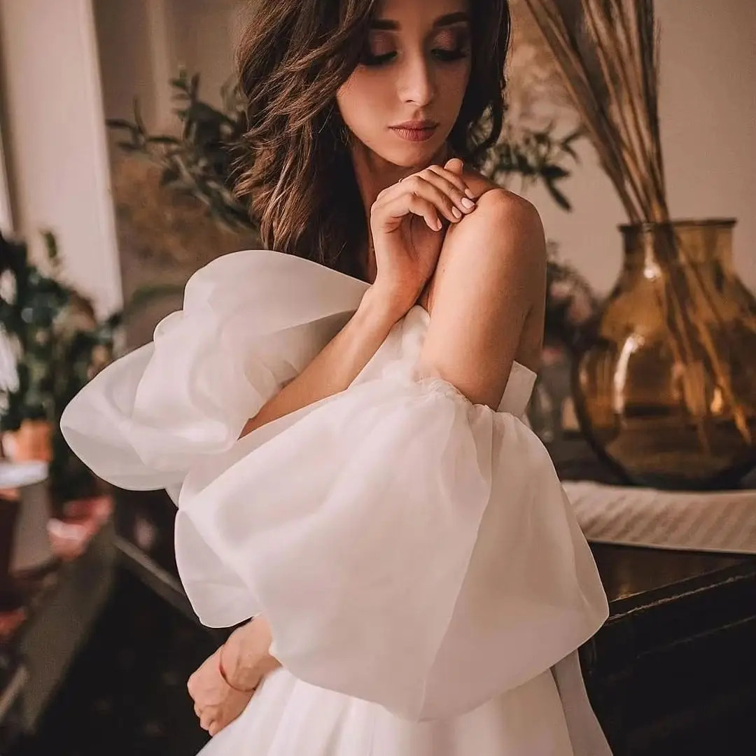 

Атласные свадебные рукава из органзы с пышными облаками, съемные модные перчатки без пальцев со свободными выступами, аксессуары для вечеринок DG132