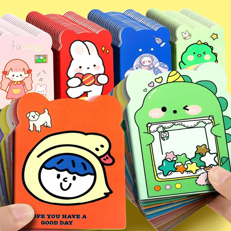 20pcs Cartoon Mini Notebook Cute Styling Portable Small Note Diary Kid's Pocket Book  Booklet Prize