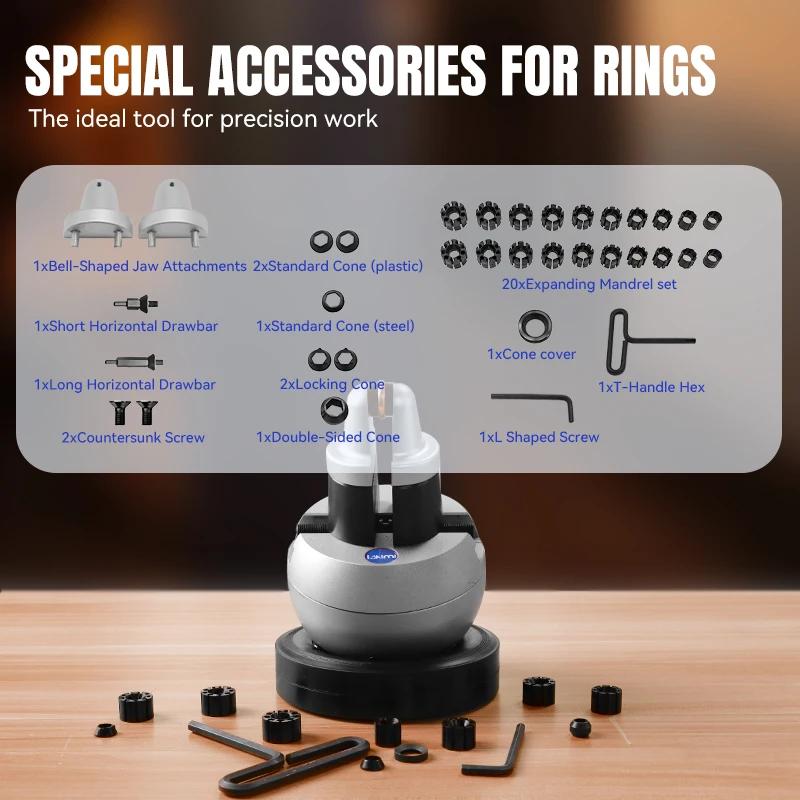 

10kg Big Jewelry Engraving Block Ball Vise Standard Ring Holder Craving DIY Goldsmith Metal Making Handmade Tool Set LK-A03D