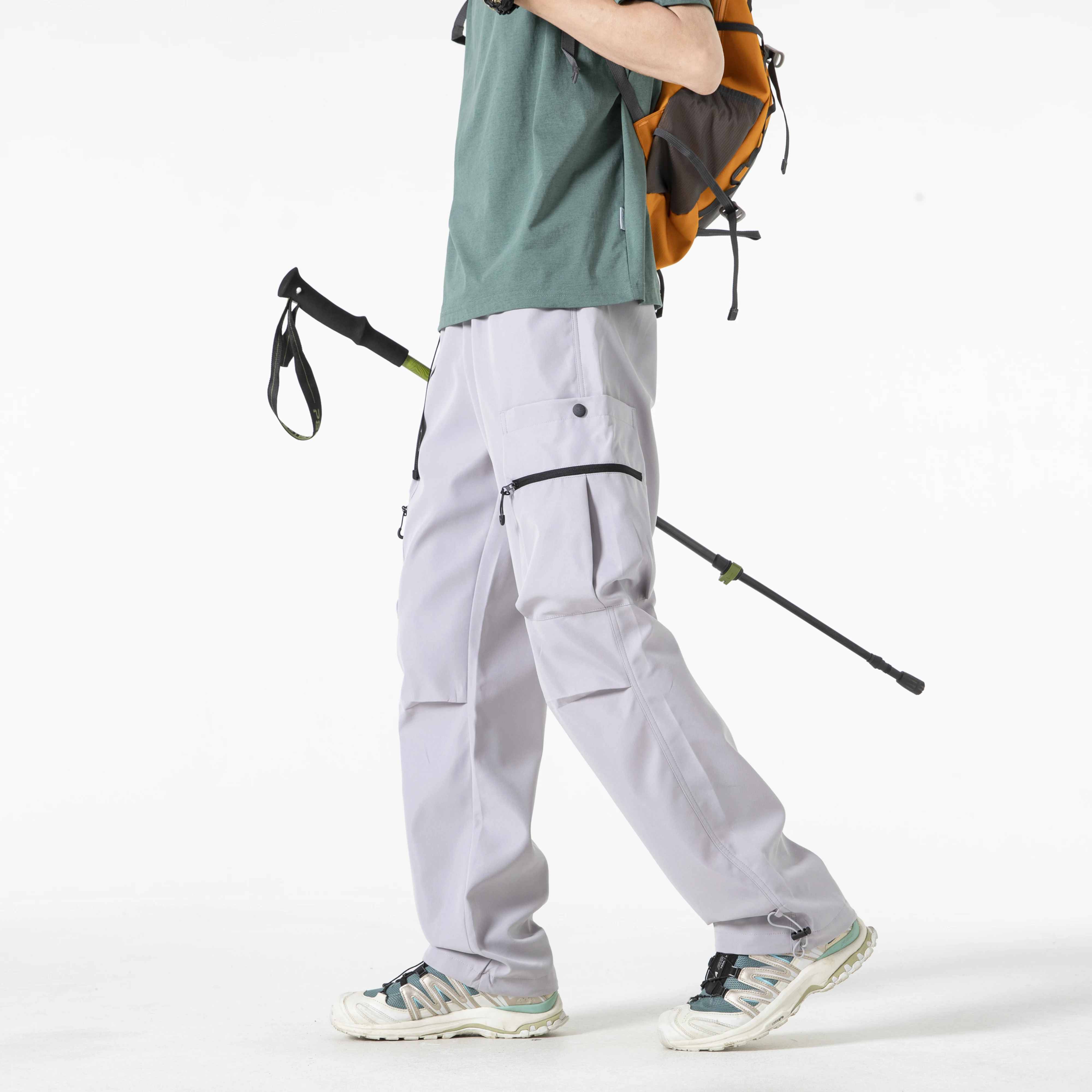 Autumn new outdoor functional work pants windproof waterproof thin breathable casual wide leg trousers