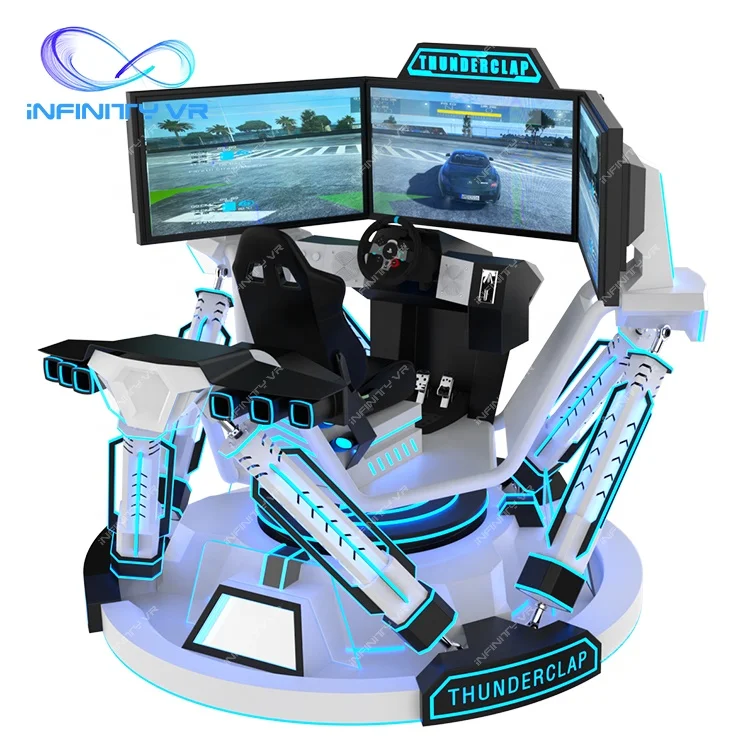 Infinity New Product VR Star 3 Screen Arcade Games Full Motion Sim Racing Cockpit 6 DOF Racing Car Simulator for Playground