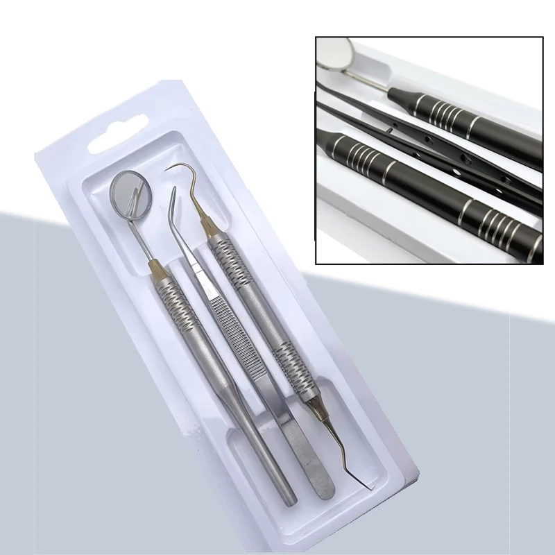 

Стоматологический набор из нержавеющей стали, зеркало для рта, пинцет, изогнутый зонд, инструменты для чистки полости рта, набор инструментов для гигиены стоматолога