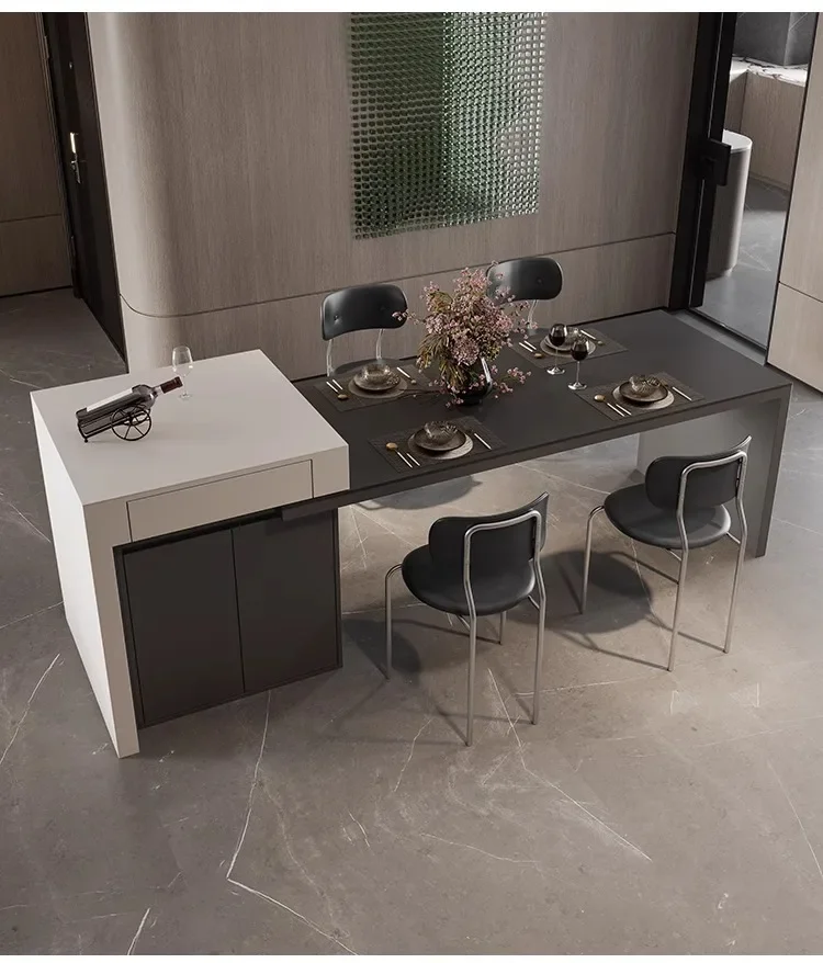 

Островный стол, итальянский современный встроенный многофункциональный выдвижной стол из каменной плиты