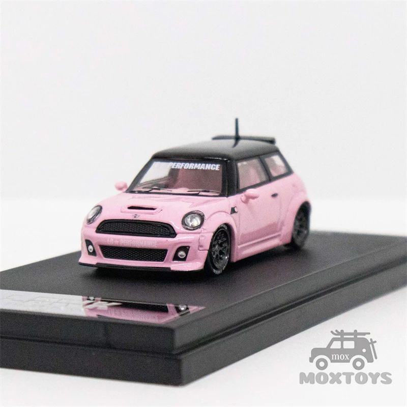 TIME MICRO 1:64 LBWK Mini Peach Pink / Blue Diecast Model Car