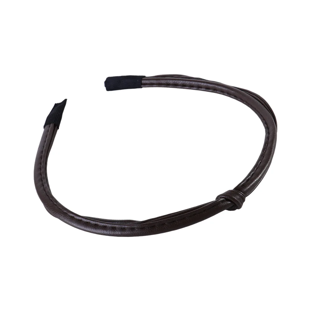 

Hairpin Knotted Hair Hoop Wash Face Hair Band Thin Hair Band Female Hair Accessories PU Leather Headband Korean Style Headwear