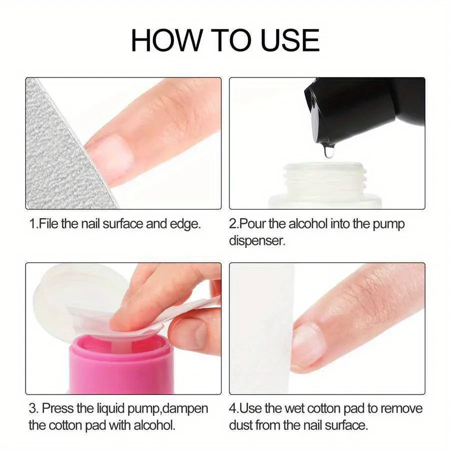 60ml Pressa Vuota Bottiglia di Arte Del Chiodo Pompa Dispenser Smalto di Plastica Struccante Portatile Detergente Bottiglia di Acetone Strumento per Manicure