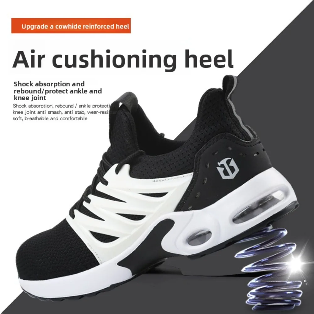 Safety Shoes Air Cushioned Sole Steel Toe Cap Work Shoes Safety Protection Anti Smashing Anti Piercing Labor Protection Shoes