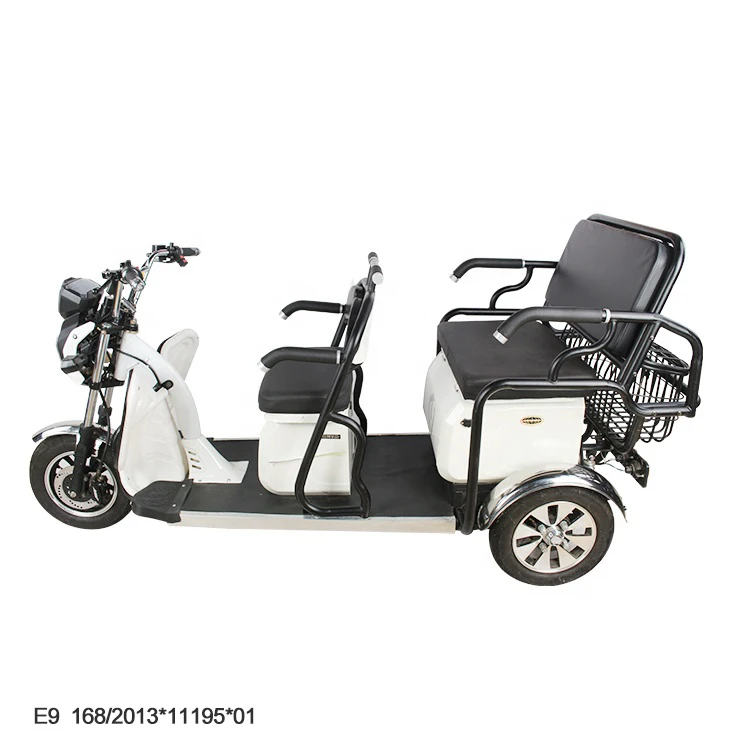 

The d most popular safest anthree-person 3 wheels EEC mobility family electric tricycle for adult passengers with EEC Approval