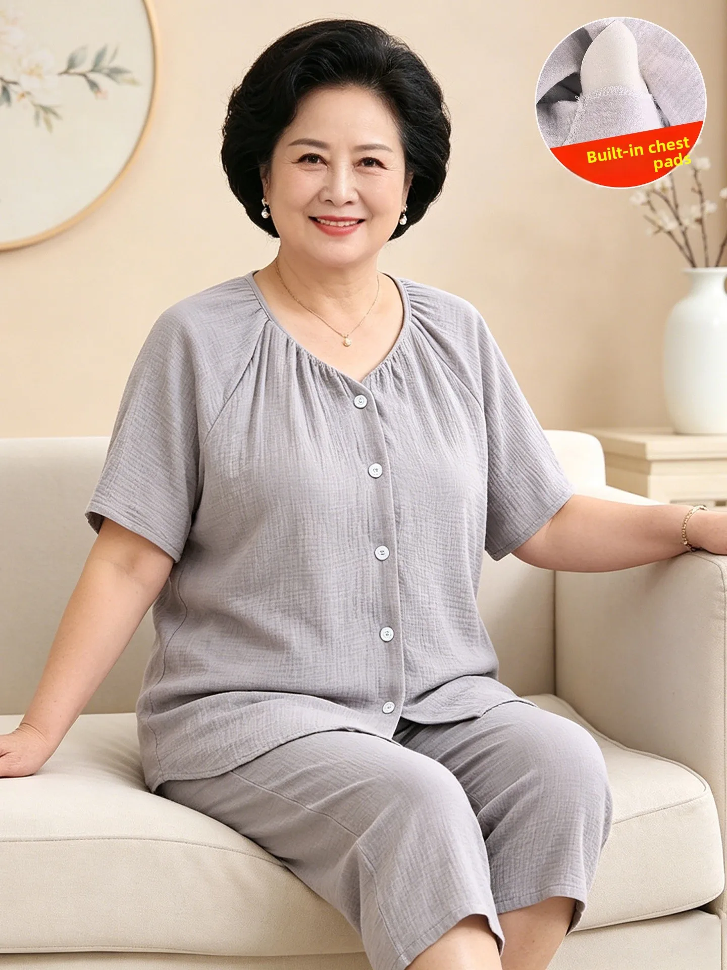 pure-cotton-lightweight-summer-sleepwear-for-middle-aged-and-elderly-mothers-home-clothes-with-chest-pad-large-size-cotton-yarn