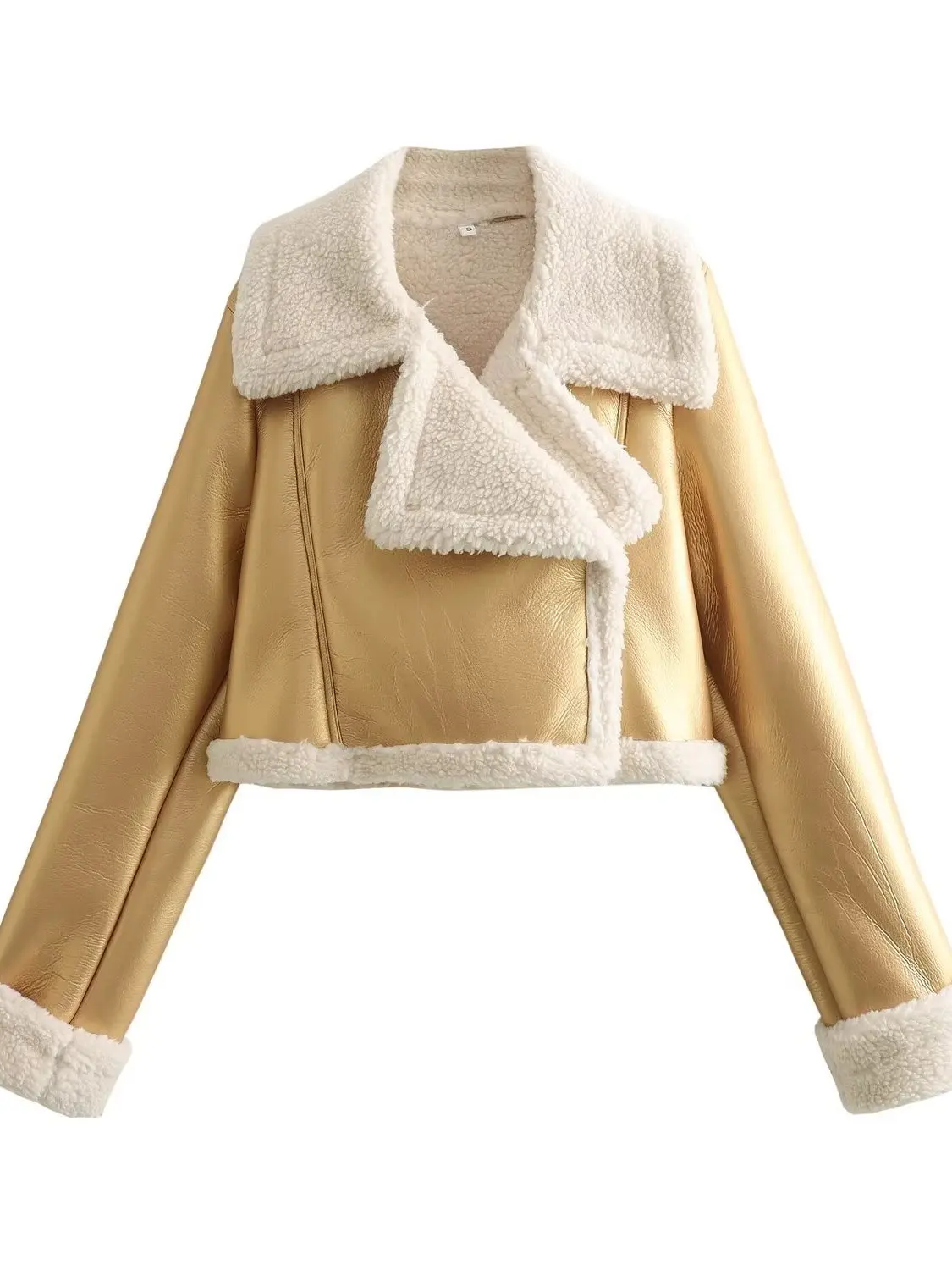 Nieuwe Winter ort Street Sle Motorcycle Jaet Bont Leer Geïntegreerd Hot Girl Bovenkleding Thi PU Leer Super ort Lengte