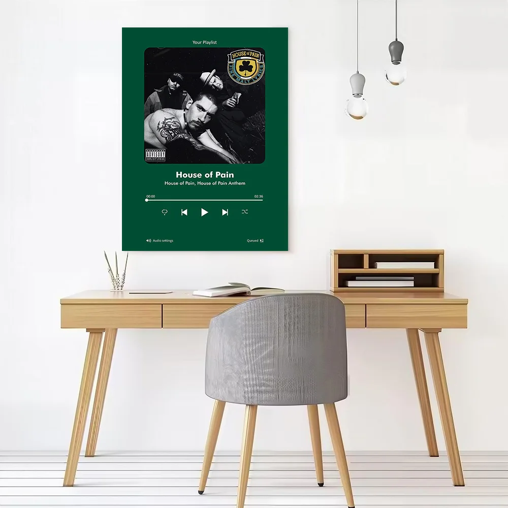 House of Pain Music Player Canvas Poster Customizable Pictures Wall Art Canvas Painting for Room Decoration Gaming Wand Deko