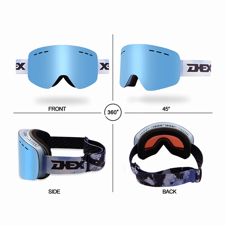 Ski Sport Goggle Tpu Frame Verwisselbare Lens Oem Sneeuw Ogen Bescherming Skiën Sneeuwbril Uitzicht Mannen Vrouwen Skibril