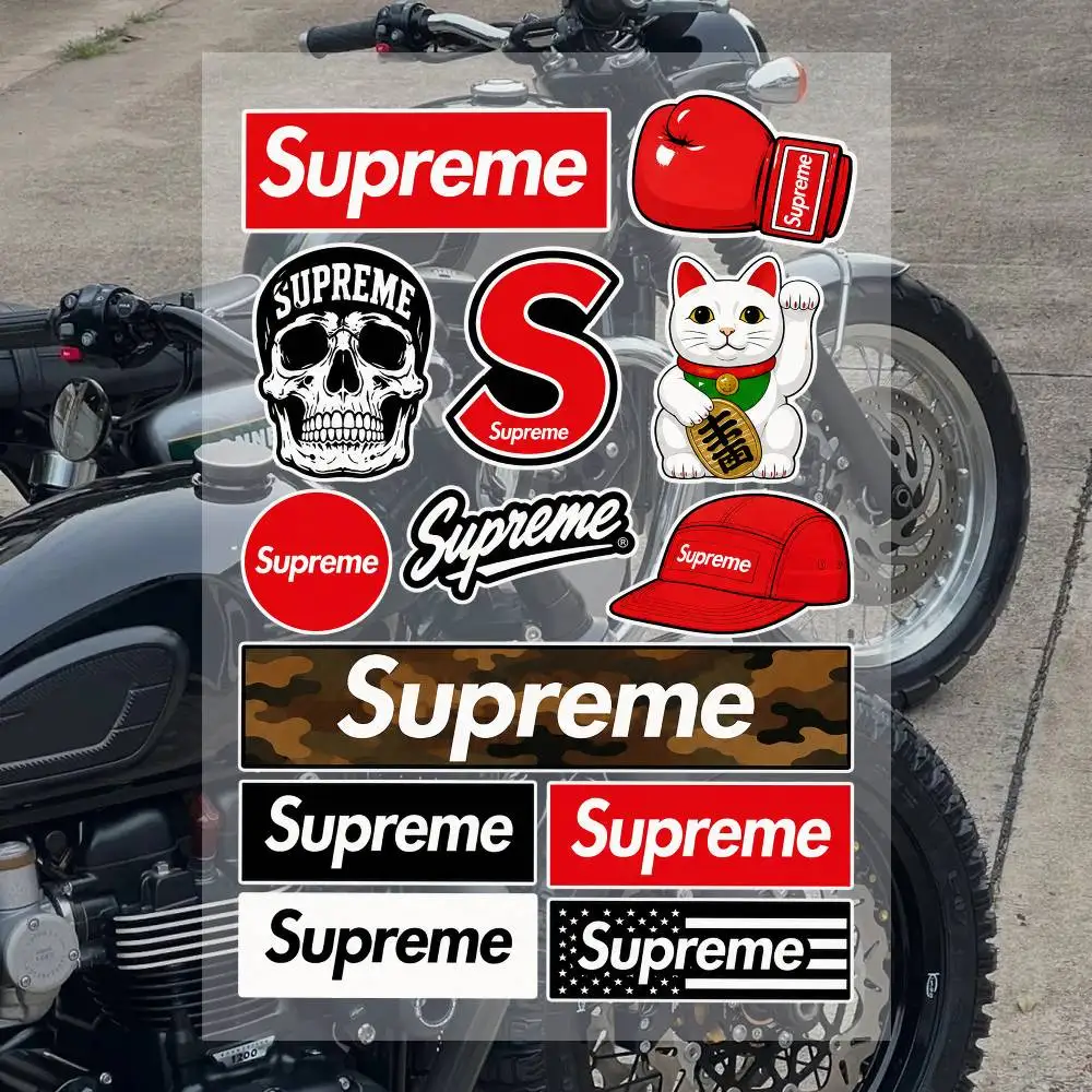 A-S-su-p-R-r-eme  Character Stickers Set Waterproof Vinyl Decals For Laptop Phone Case Water Bottle Helmet Skateboard Notebook image 3