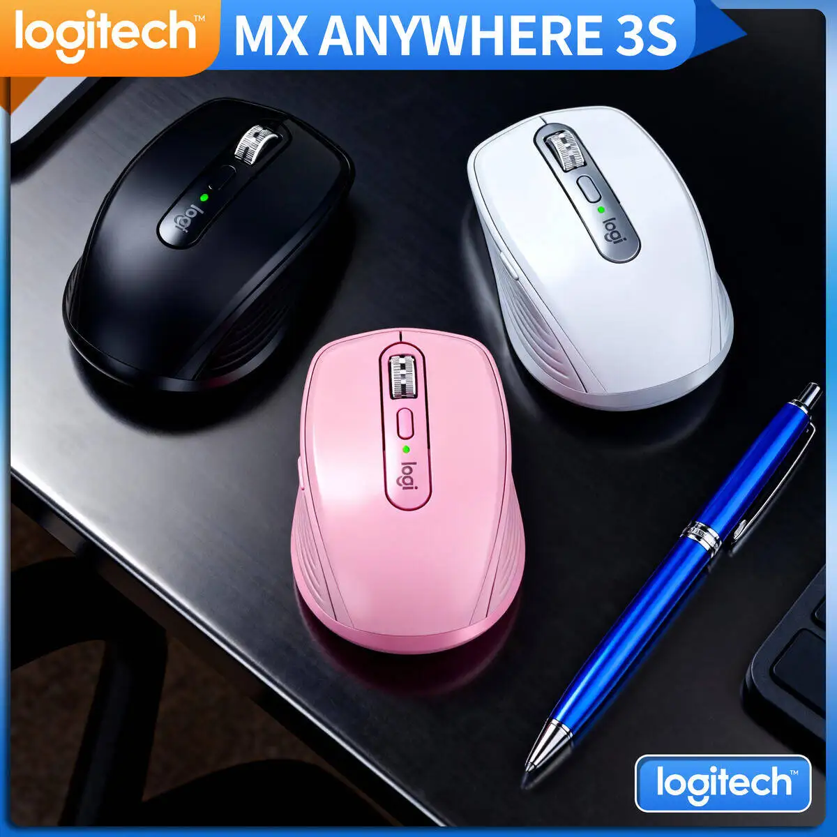 

Logitech Master Series MX Anywhere 3S Bluetooth Беспроводная бесшумная мышь Мягкий звук Офисный женский планшет