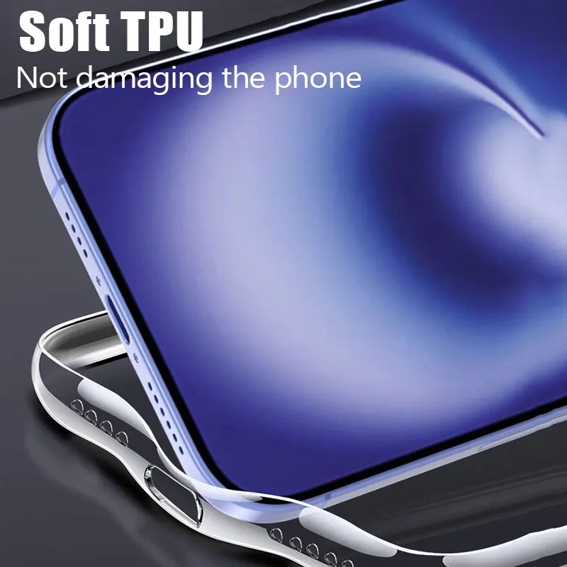 Ultra Thin Silicone Case For iPhone 16 Pro 15 14 13 12 Mini 11 Pro XS Max XR X SE 2020 Transparent Soft Back Cover Case