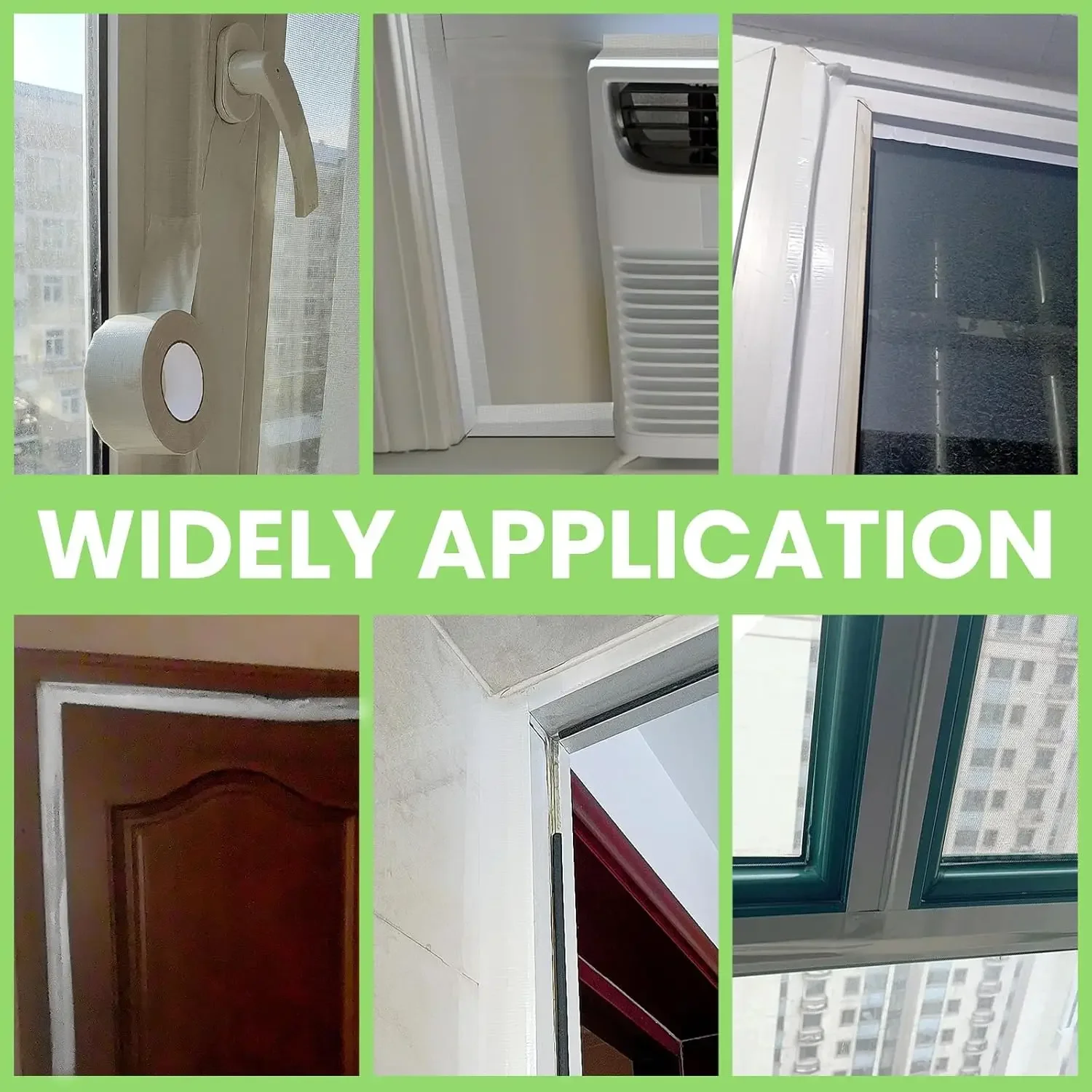 شريط عزل النافذة، نافذة مكيف الهواء العازل AC الختم حول الإطار، مانع للهواء الحراري البارد، شريط مقاوم للماء للقناة #6