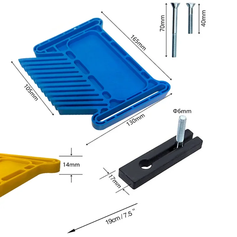 Imagem -04 - Multi-purpose Feather Loc Board Grupo Plumas Duplas Miter Gauge Slot Carpintaria Máquina de Gravura Faça Você Mesmo Ferramentas