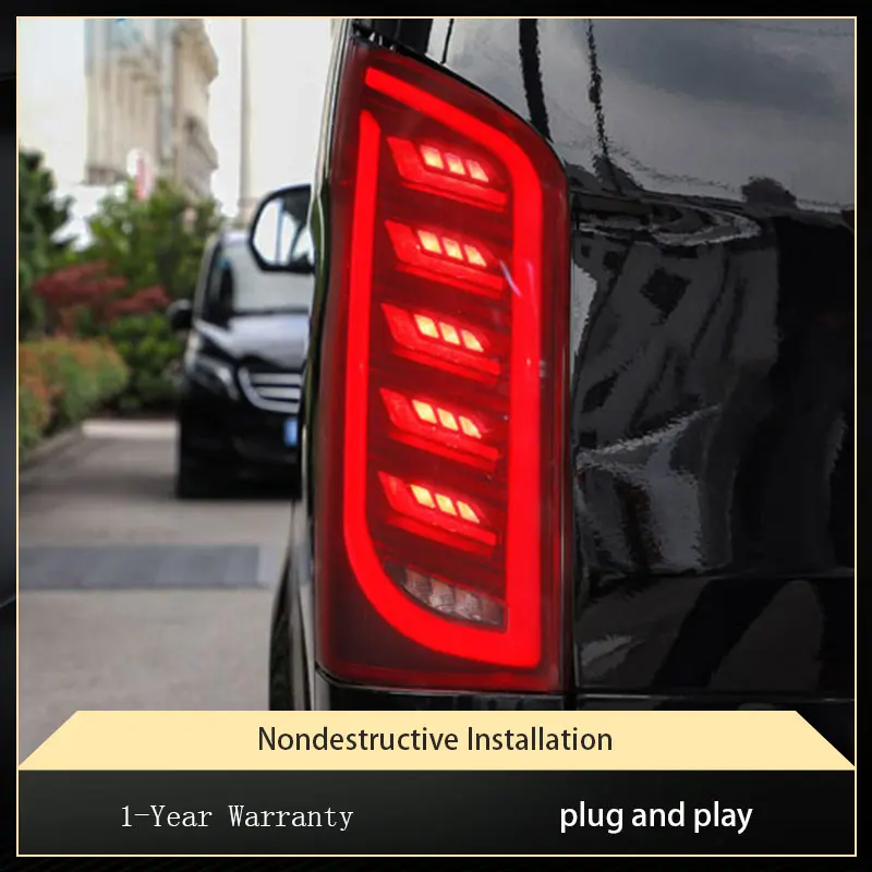 Car Lights For Benz Vito W447 2016-2023 LED Taillight Assembly Highlight Automotive Rear Lamp Projector Lens Accessories