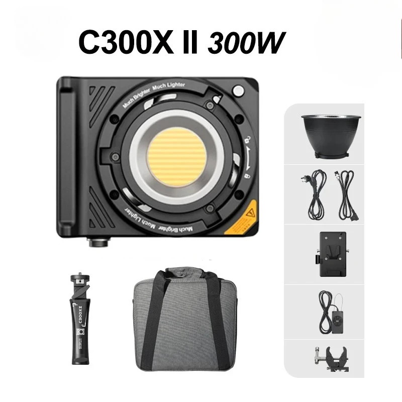 C300X II 300W FullPower Portable Fill Light Ultra-Light 2700-6500K Professional Handheld COB Photography Light APP Control