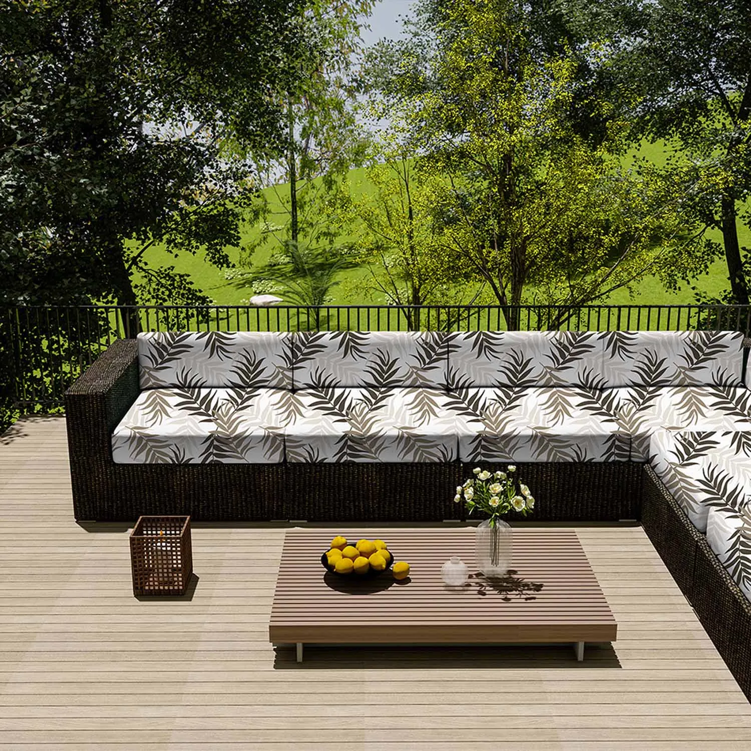 100%Waterproof Oxford Cushion Cover Outdoor Garden Sofa Camping Rattan Chair Sunscreen Courtyard Cushion Pillow Protective Cover