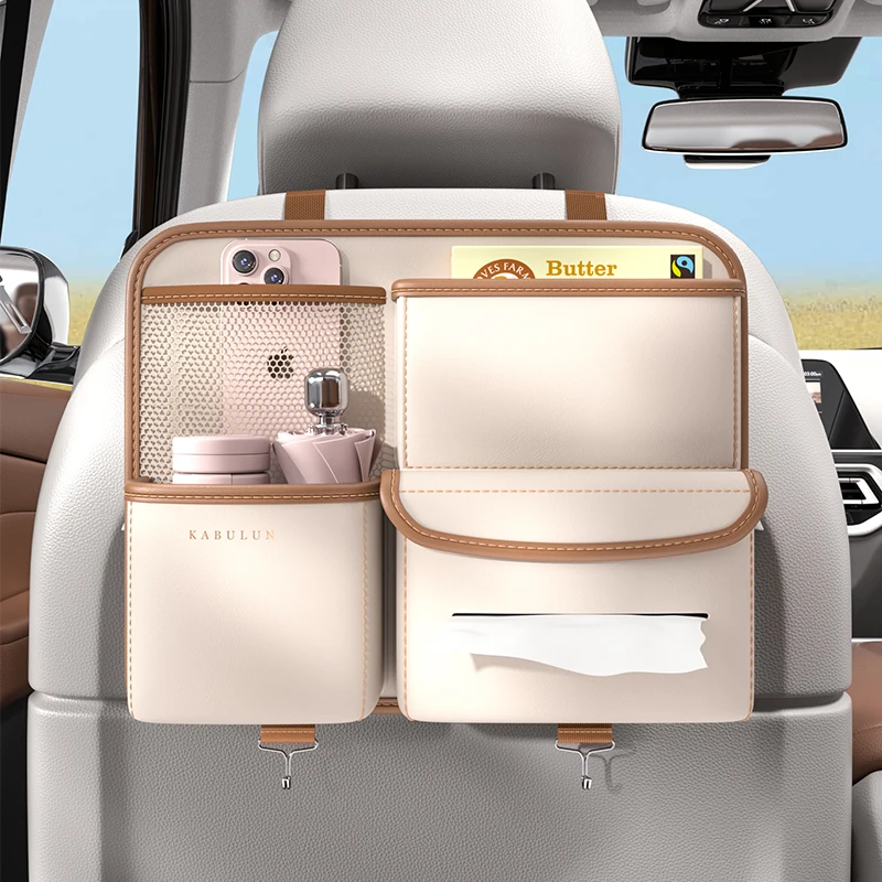 Car seat back storage bag Car seat back storage bag Car multi-function car interior tissue box Storage box originality