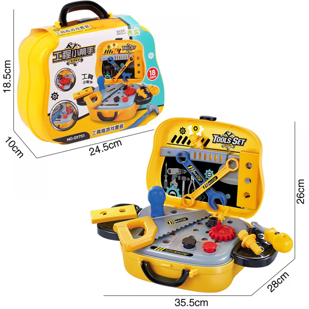 Kids Toolbox Kit Educational Toys Simulation Repair Tools Toys Drill Plastic Game Learning Engineering Puzzle Toys Gifts For Boy