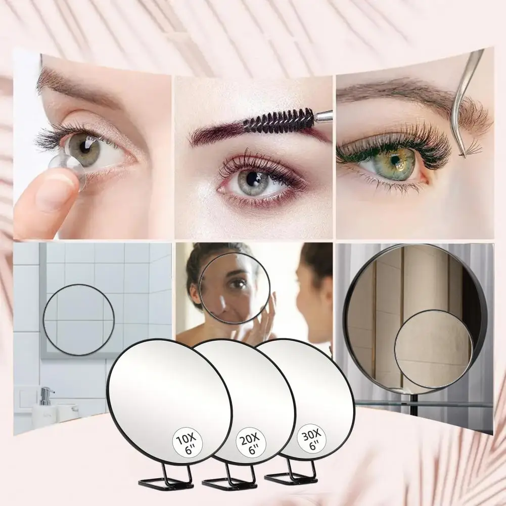 Magnifying Mirror 10X/20X/30X Magnification Handheld Makeup Mirror with Suction Cup Portable Beauty Tool for Home Travel