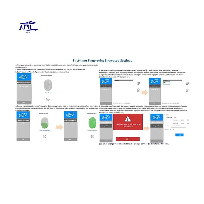 

AF91-Fingerprint USB3.0 Flash Drive Accurate Identificaiotn Privacy Management Key USB Fingerprint Flash Drive