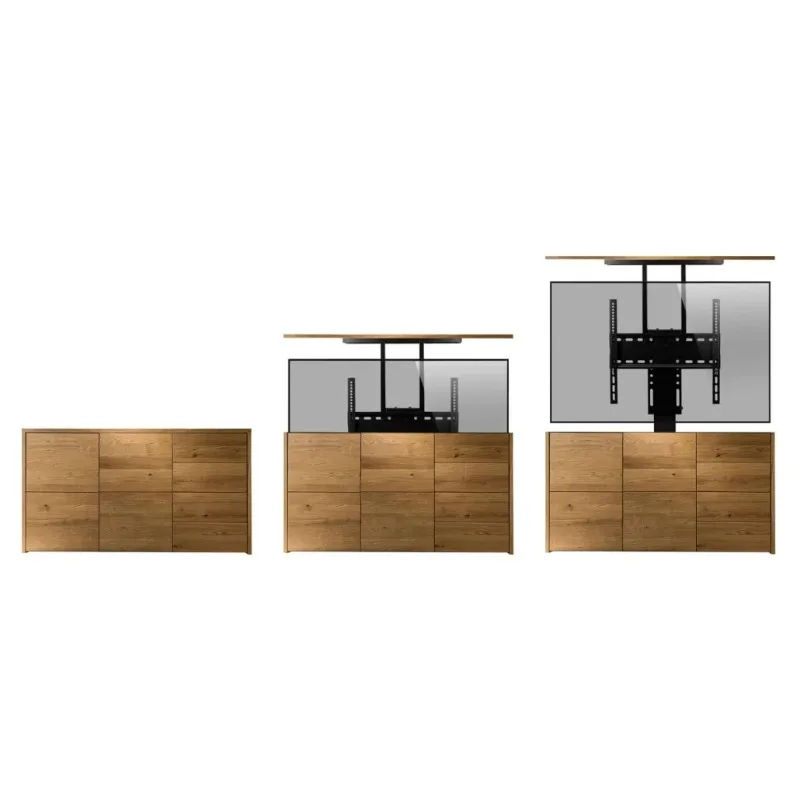 2026 New 32 55 Inches Electric Motorized TV Lift Stand Height Adjustable Remote Control Drop Audio Conference System Conference