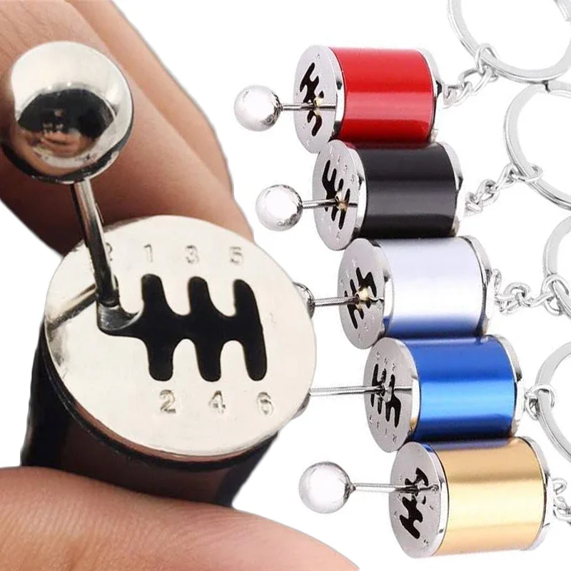 Mini Turbo Turbocharger Keychain Car-styling Keyring Gear Gearbox Pendant Keychain Stick Knobs Keyring Shift Metal Key Ring