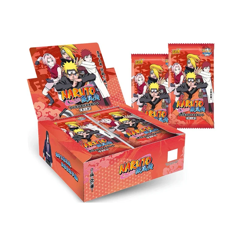 NEW Naruto Cards Booster Box TCG Collection Japanese Anim Kakashi Sasuke Table Games Children Toys Birthday Gift