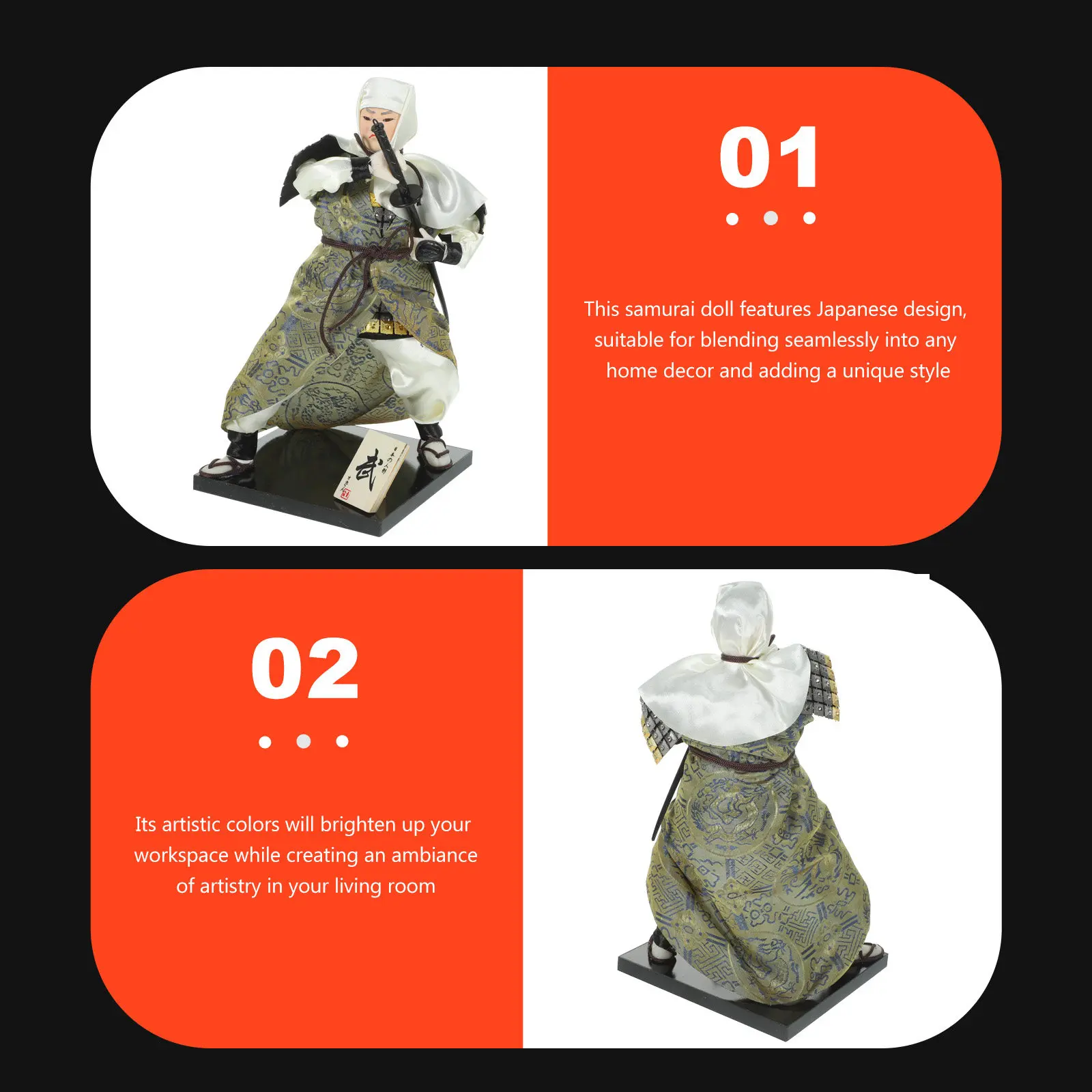 

Аутентичный японский самурайский орнамент, изысканное мастерство, яркие цвета, настольный декор для спальни, гостиной, офиса