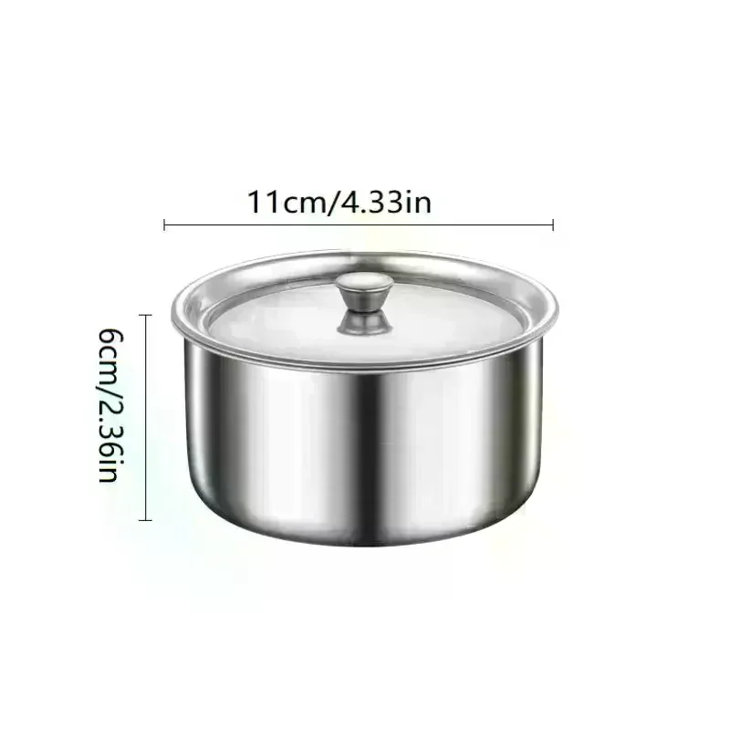 1/3/5PCS Stainless Steel Steamed Egg Bowl Ramen Rice Fruit Salad Stew Bowls With Lids Soup Cup Food Container Kitchen Tableware