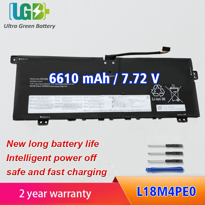 

UGB New L18M4PE0 Battery For Lenovo Yoga C740-14IML-81TC L18L4PE0 L18C4PE0 SB10W67235 SB10W67368 5B10U40209 5B10W67296 6610mAh