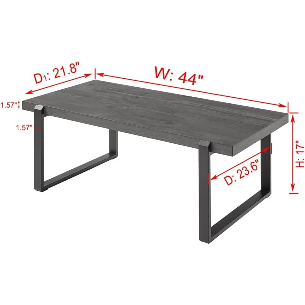 Mesa rústica de madeira e metal central, mesa de coquetel moderna para sala de estar, detalhes bem projetados, resistente e resistente