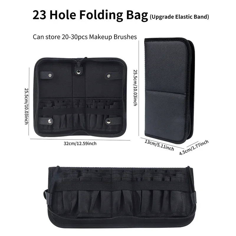 Faltbare Make-Up Pinsel Tasche Frauen Make-Up Pinsel Werkzeuge Tasche Organizer Reise Pulver Kosmetik Sets Kulturbeutel Halter