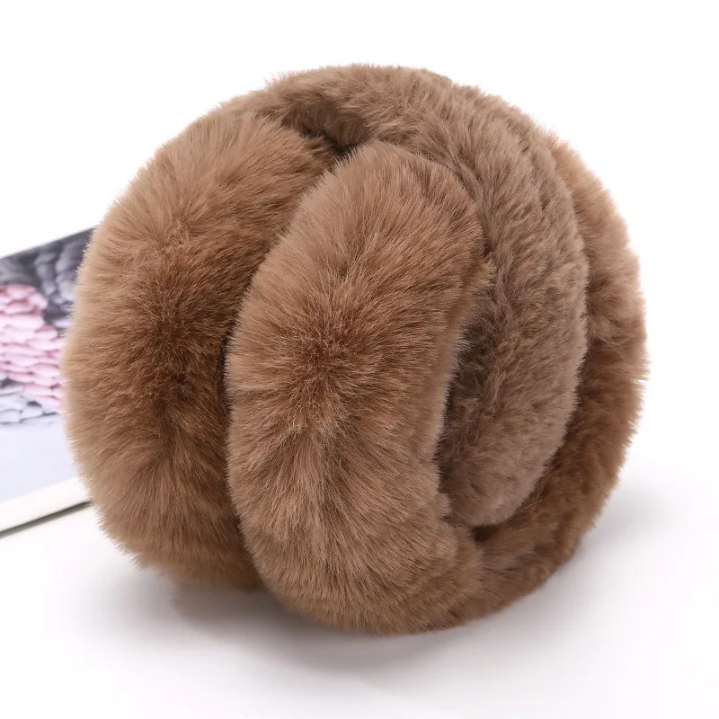 Cache-oreilles en peluche mignons pour l'hiver, chauds et antigel, couvre-oreilles pliables et protecteur d'oreille