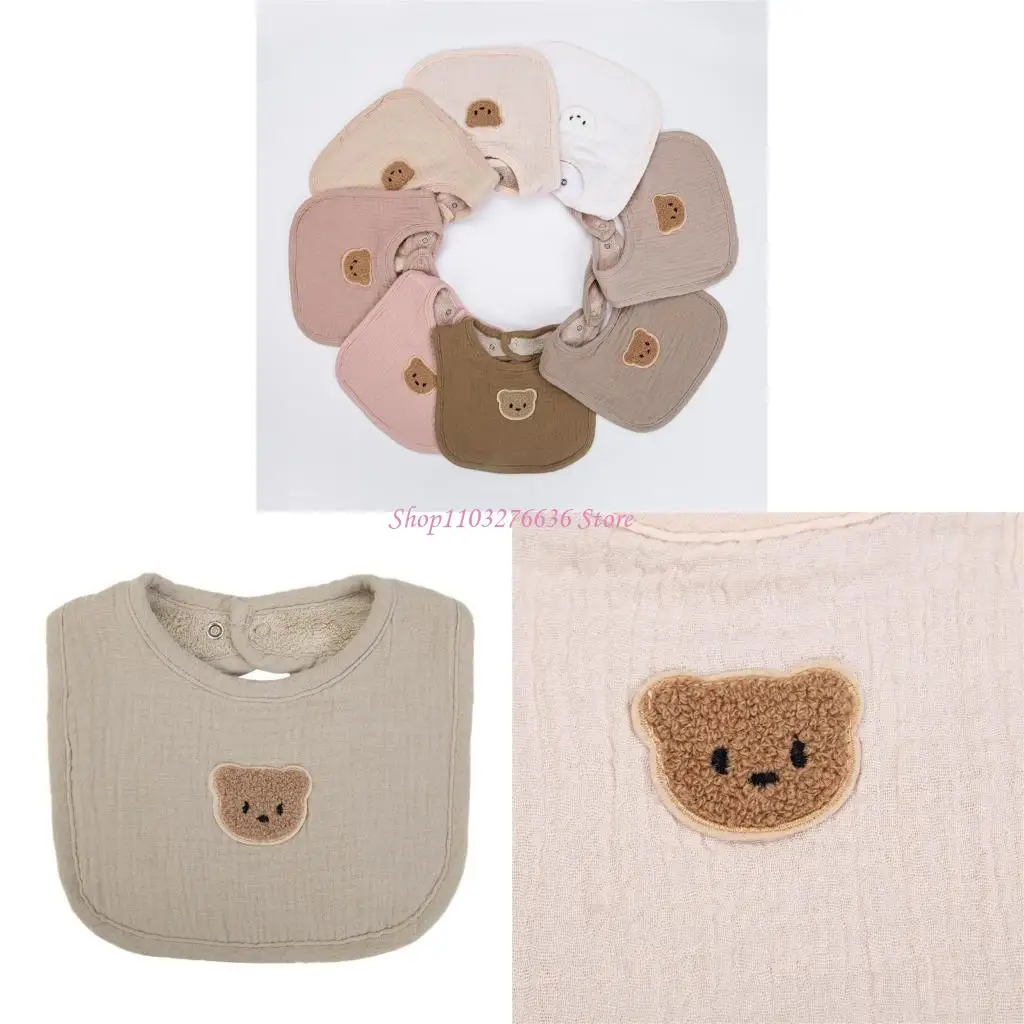 

R6FD Baby Accessories Bib for Newborns Cotton Bib Burping Cloth with Added Warmth