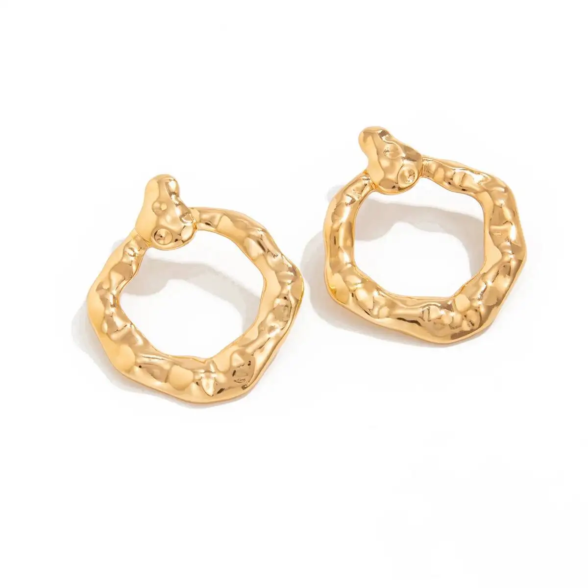 

Ingemark Vintage Elegant Irregular geometry Stud Earrings For Everyday Women Fashion Gold Color Charm Ear Stud Statement Jewelry