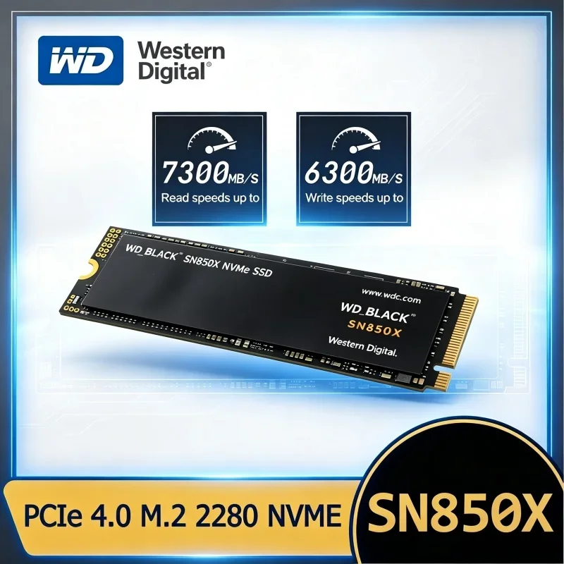 Western Digital WD_BLACK SN850X High Speed Gaming Drive M.2 2280 PCIe4.0 NVMe SSD 1TB 2TB 4TB For Desktop Laptop PC Upgrade