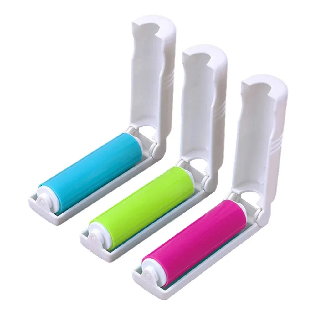 3PCS Dust Remover Clothes Fluff Catcher Drum Lint Roller Recycled Foldable Hair Sticky Washable Brushes
