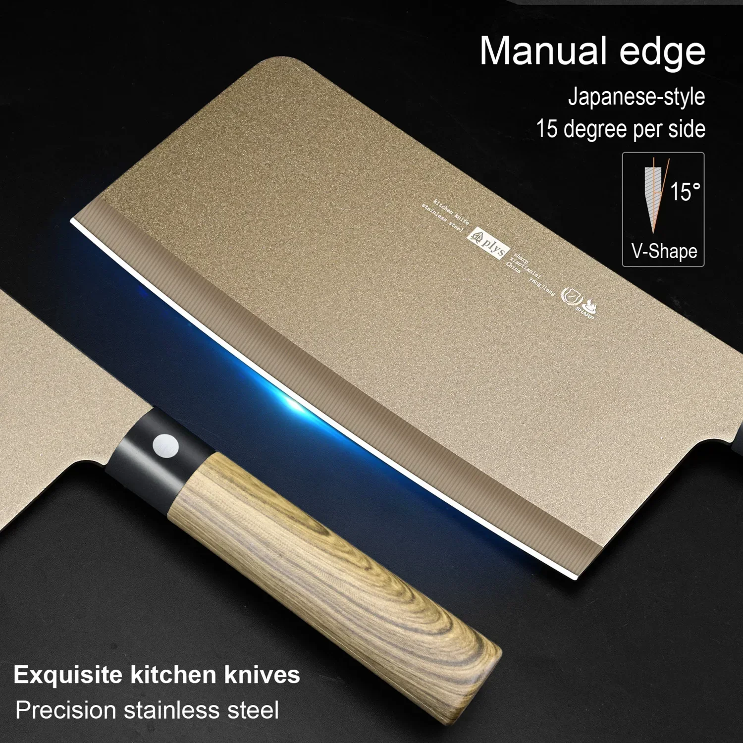 New high hardness bone knife kitchen knife, high-grade imitation wood handle sharp stainless steel fragile meat bone knife