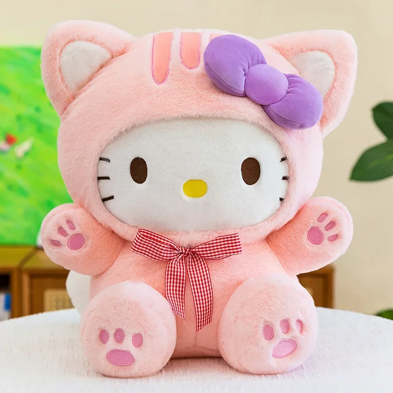 

Плюшевая кукла Sanrio Hello Kitty: Милая кошка, мягкая игрушка, кавайная игрушка, подарок на день рождения, оптовая экспортная коллекция для девочек и детей