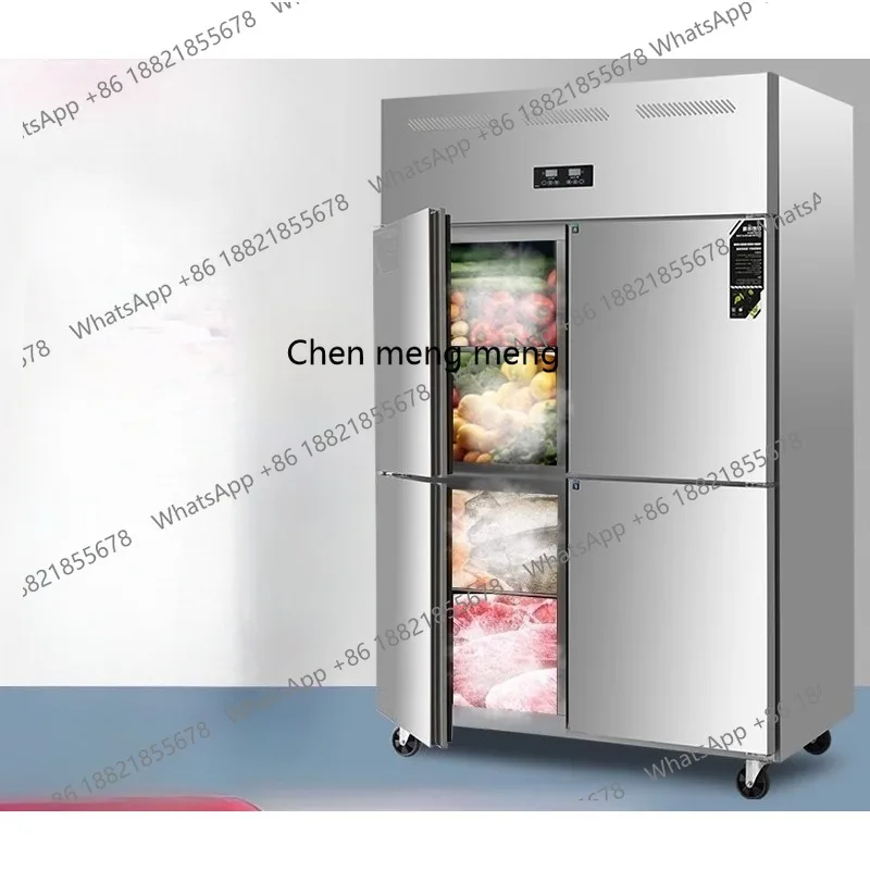 Four-door refrigerator commercial large-capacity refrigerated freezer vertical 4-door hotel freezer