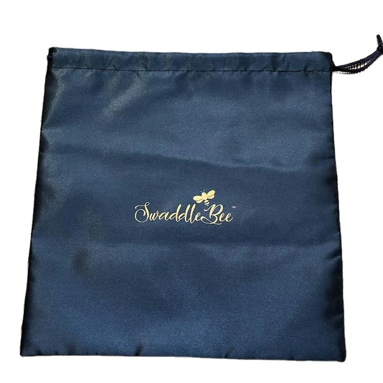 Customizable Logo  Silk Drawstring Bags Cosmetic Skin Care Products Storage Pouch Shoes Clothes Dust Pouches Wig Packaging  Bag