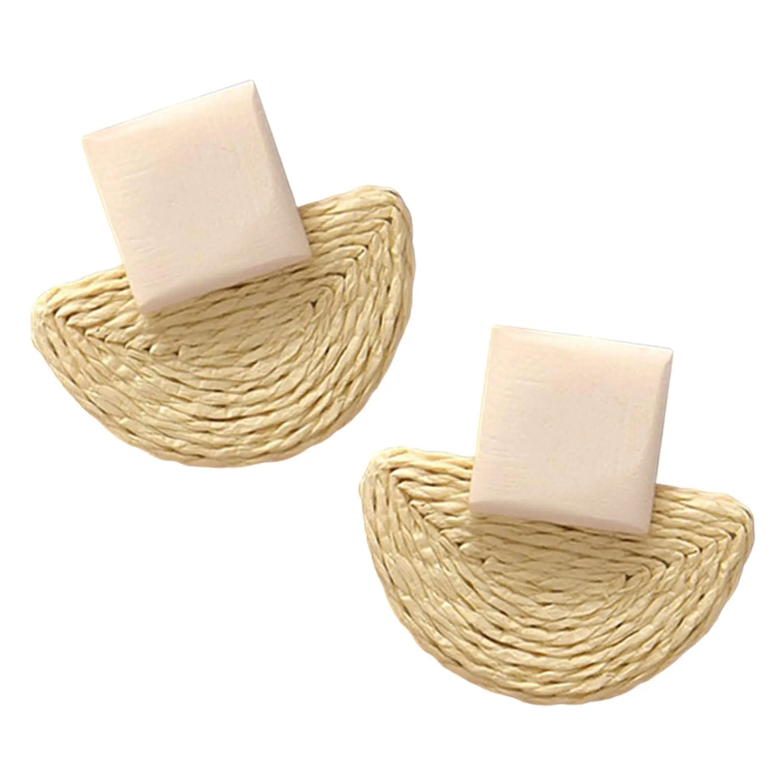Rattan Dangle Earrings, Jewelry Handmade Gifts Dangle Earrings, Hoop Earrings, for Christmas Holidays Girlfriend Daughter