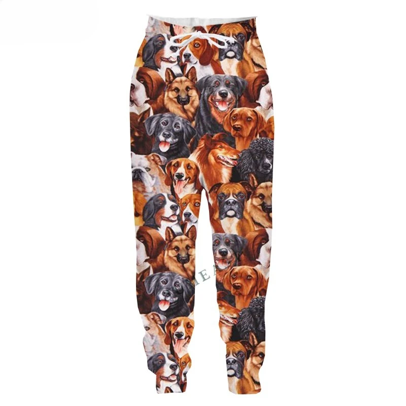 Animal Dog 3D Cartoon Y2k Pants Man Sweatpants Spring Autumn Streetwear Casual Long Sport Pullover Length Men\'s Trousers Camping