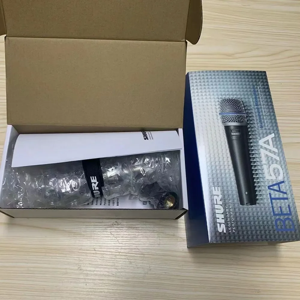 ميكروفون سلكي ديناميكي قلبي عالي الجودة من Shure BETA 57A، لعروض المسرح الخارجية والكاريوكي والتسجيل الصوتي #3