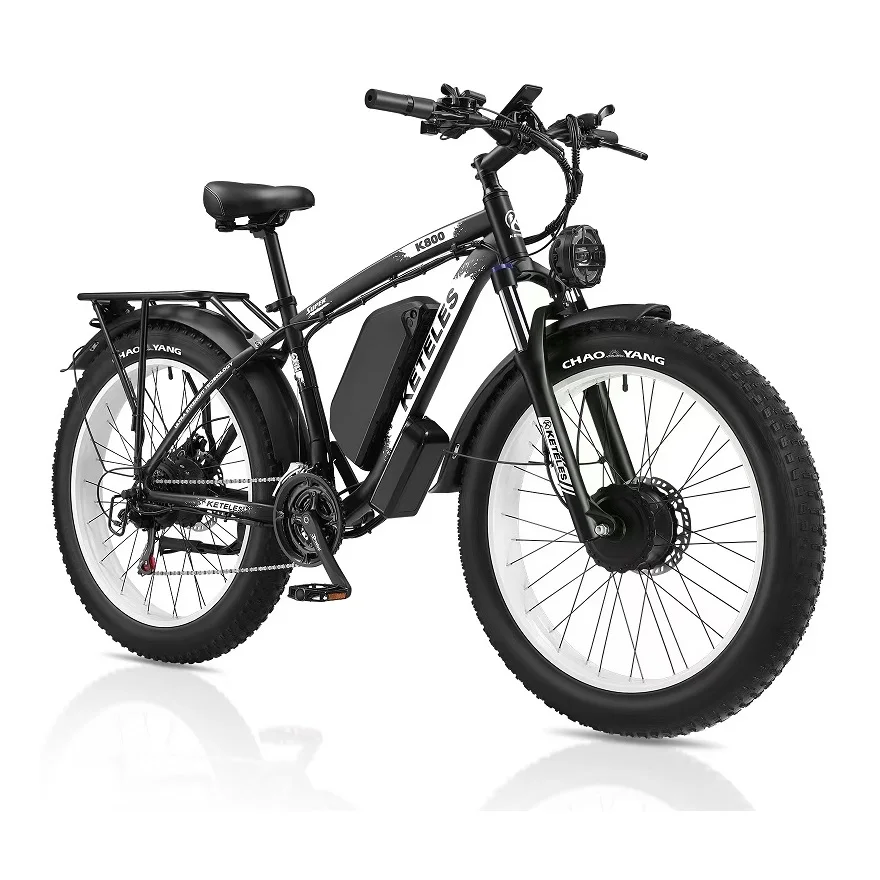 For K800 Electric Fat Bike 26*4.0 with Front Hub Motor Disc Brake 48V 23Ah Battery-EU/UK/US Warehouse