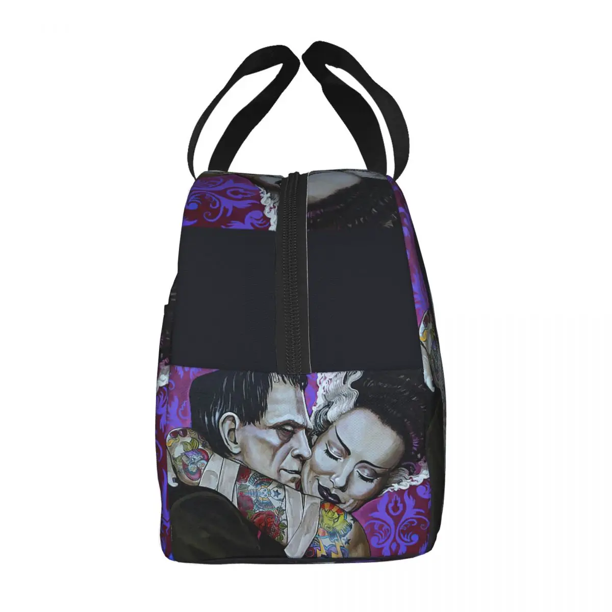 Bride Of Frankenstein Insulated Lunch Bag for Work School Horror Film Waterproof Cooler Thermal Lunch Box Women Kids Food Bags